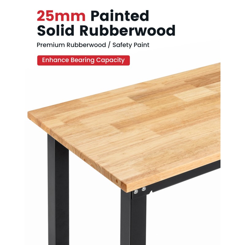 ENJOYWOOD 41 tuuman työpöytä kumipuukannella 1500 paunan kantavuus