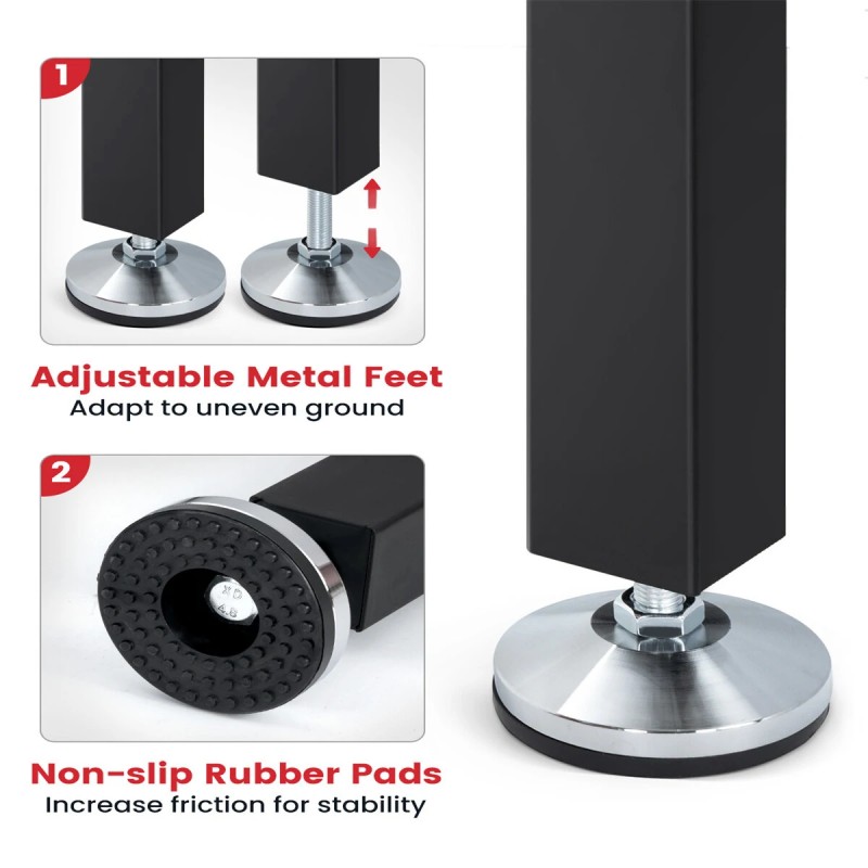 ENJOYWOOD 60 tuuman raskaan sarjan työpöytä kumipuinen kansi teräsrunko säädettävät jalat 1500 paunan kantavuus