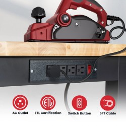 ENJOYWOOD WB0101-Plus 48 tuuman työpöytä reikälevyllä kumityynyllä säädettävä korkeus 2000 paunan kantavuus pistorasialla