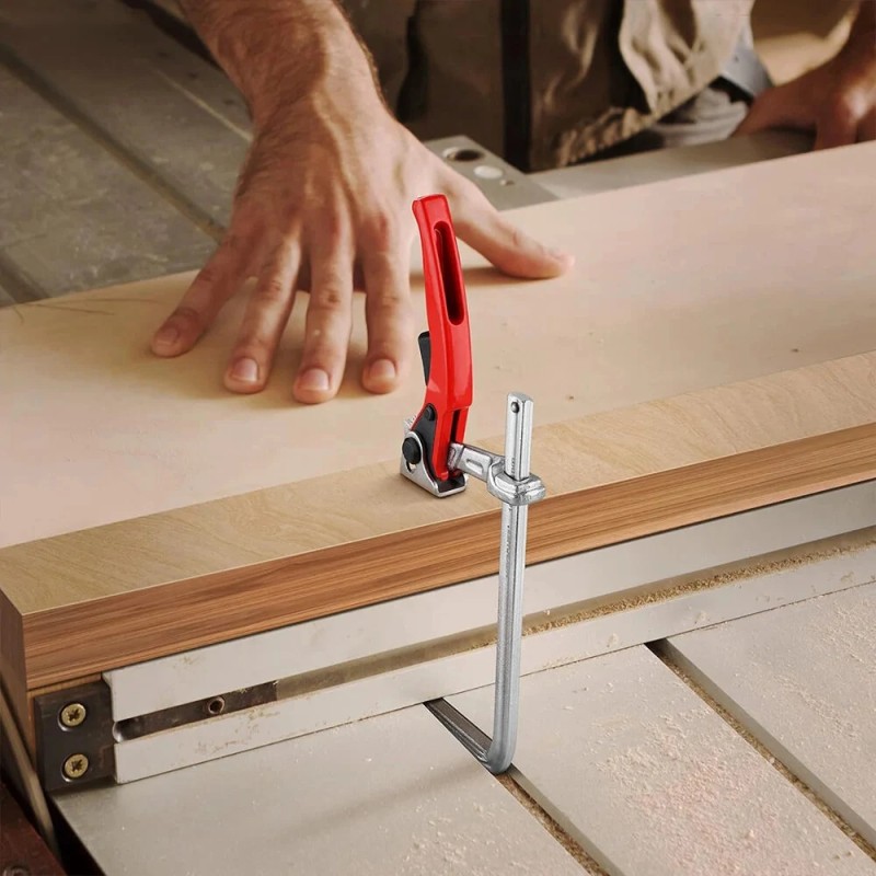 Nopea räikkäkiskopuristin ohjauskiskolle MFT-pöydälle 200x60/300x60mm sopii Festool