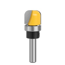 Kolmeosainen monikokoinen pyöreäkärkinen jyrsinteräsarja puulle kovametallilla ja laakerilla