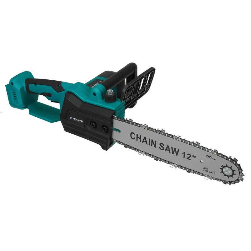 Drillpro kahdentoista-tuumainen harjaton akkuketjusaha korkeatehoinen nopea kotikäyttöön puutarhan maisemointiin