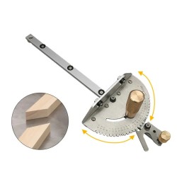 Wnew päivitetty pöytäsahan jiirimitta 27 kulmapysäytyksellä 450 mm ohjauskiskolla kääntyvällä rajoittimella