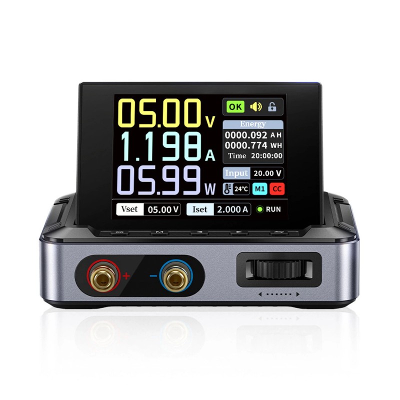 FNIRSI DPS 150 kannettava säädettävä tasavirtalähde 0 30 V 0 5 A 150 W digitaalinäyttö