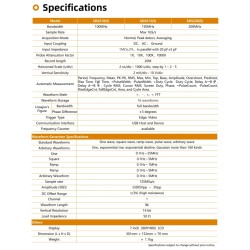 OWON SDS200-sarja digitaalinen oskilloskooppi 2 kanavaa 1 GS/s näytteenottotaajuus 150–200 MHz USB 2.0
