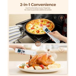 ERICKHILL ROOKPRO kaksitoiminen infrapunalämpömittari ja liha-anturi kosketukseton taittuva laaja lämpötila-alue nopea tarkka