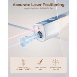 ERICKHILL ROOKPRO kaksitoiminen infrapunalämpömittari ja liha-anturi kosketukseton taittuva laaja lämpötila-alue nopea tarkka