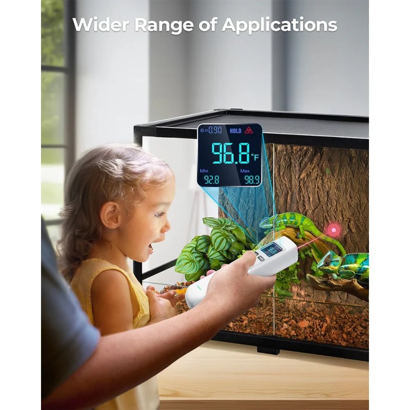 ERICKHILL ROOKPRO kaksitoiminen infrapunalämpömittari ja liha-anturi kosketukseton taittuva laaja lämpötila-alue nopea tarkka