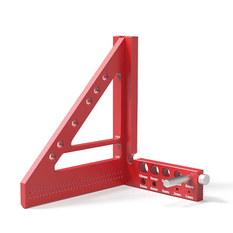 ENJOYWOOD 5-tuumainen kolmiulotteinen kulmamittari 22,5–90 asteen reiänpaikannus alumiini t-mallinen merkkaustyökalu