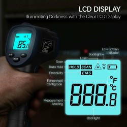 ERICKHILL ROOK 600C infrapunalämpömittari tarkka ±1,5% vasteaika 0,5 s -50–600°C säädettävä emissiivisyys