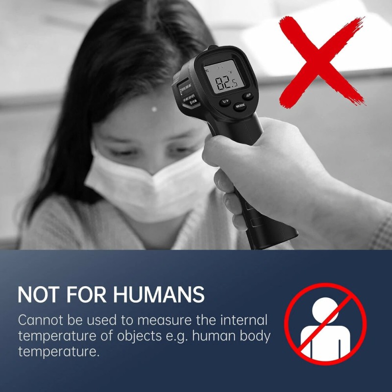 ERICKHILL ROOK 600C infrapunalämpömittari tarkka ±1,5% vasteaika 0,5 s -50–600°C säädettävä emissiivisyys