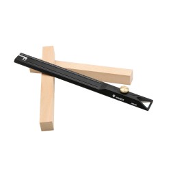 HONGDUI HD26 260 mm kaksoiskäyttöinen alumiiniseosviivain kaiverruskärjellä ulkohalkaisijan mittaus 150 mm asti