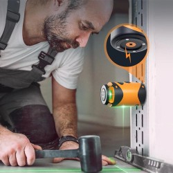 CIGMAN CM-505 vihreä 360-asteinen itsevaaittuva ristiviivalaseri ladattavalla akulla ja jalustolla