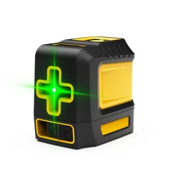 KAIWEETS T03 vihreä ristilinjalaser itsetasaava säädettävä kirkkaus IP54 paristot mukana