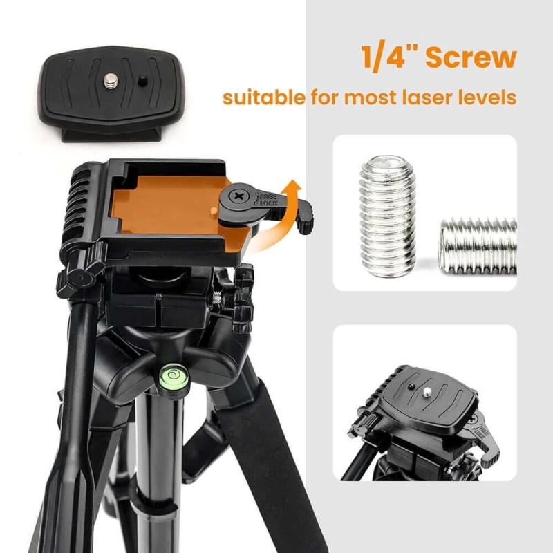 CIGMAN CAT01 laserjalusta säädettävä 0,48–1,43 m 10 kg kantavuus 3-suuntainen pannupää pikakiinnitys laukku