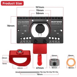 ENJOYWOOD piilosarana porajigi 35 mm:n pikakiinnitys pölyimuriadapterilla alumiiniseos
