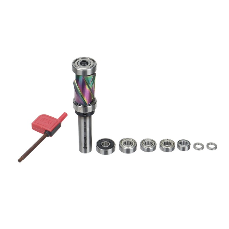 HONGDUI kaksoislaakerillinen yhdistelmäspiraalijyrsin 1/2 tuuman varsi 7/8 tuuman terä