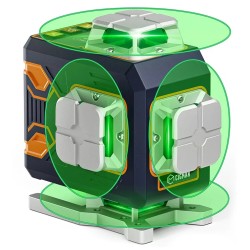 CIGMAN CM S02 vihreä risti linjalaser 4x360 itsesäätyvä kaukosäädin akku Type C IP54