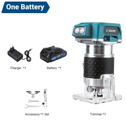 Drillpro akkukäyttöinen harjaton 350W puun trimmeri pienikokoinen reititin urantekoon kaiverrukseen