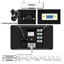 DITRON D80 LCD-näytöllinen 3/4-akselinen DRO digitaalilukija 0,005 mm resoluutio 200-1000 mm