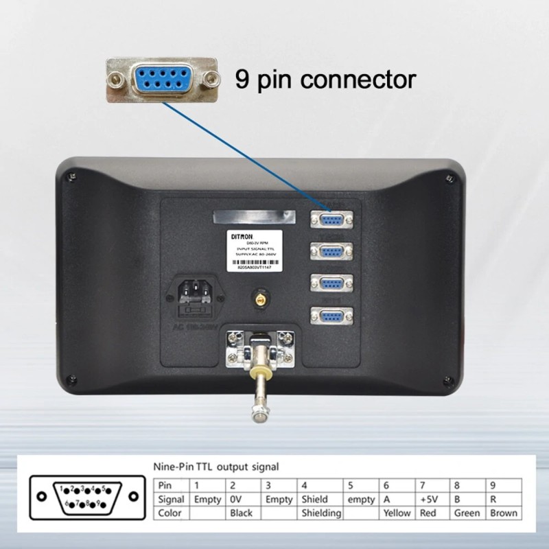 DITRON D80 LCD-näytöllinen 3/4-akselinen DRO digitaalilukija 0,005 mm resoluutio 200-1000 mm