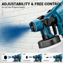 Drillpro 1000 ml langaton sähköinen maaliruisku kannettava kodin ja auton maalaukseen 18 voltin yhteensopiva