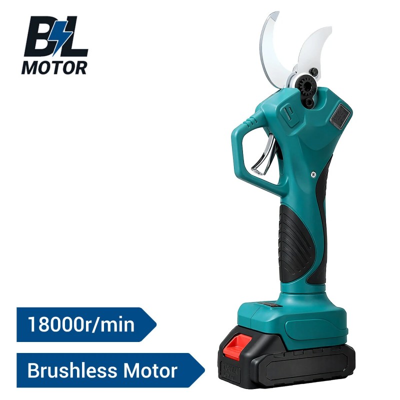 Drillpro sähkökäyttöinen oksasaksi 21V 600W sormisuoja 4-vaihteinen lcd-näyttö 55 mm leikkaushalkaisija akkukäyttöinen