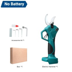 Drillpro sähkökäyttöinen oksasaksi 21V 600W sormisuoja 4-vaihteinen lcd-näyttö 55 mm leikkaushalkaisija akkukäyttöinen