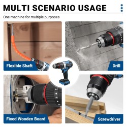 Drillpro akkukäyttöinen porakone harjaton moottori 20V 2,5Ah 120Nm 13mm istukka