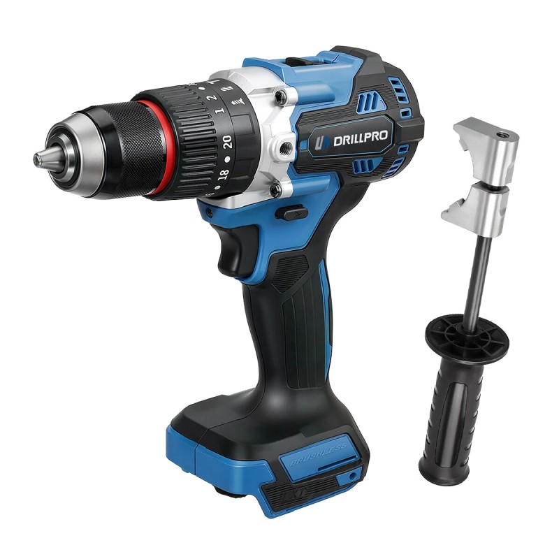 Drillpro akkukäyttöinen porakone harjaton moottori 20V 2,5Ah 120Nm 13mm istukka