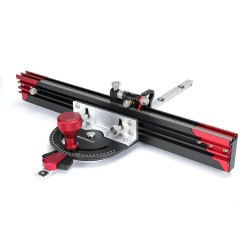 ENJOYWOOD tarkka jiirisahan mittalaite 890 mm:n jatkettava tuki 27 kulmapysäytintä mikrosäädettävä pysäytin