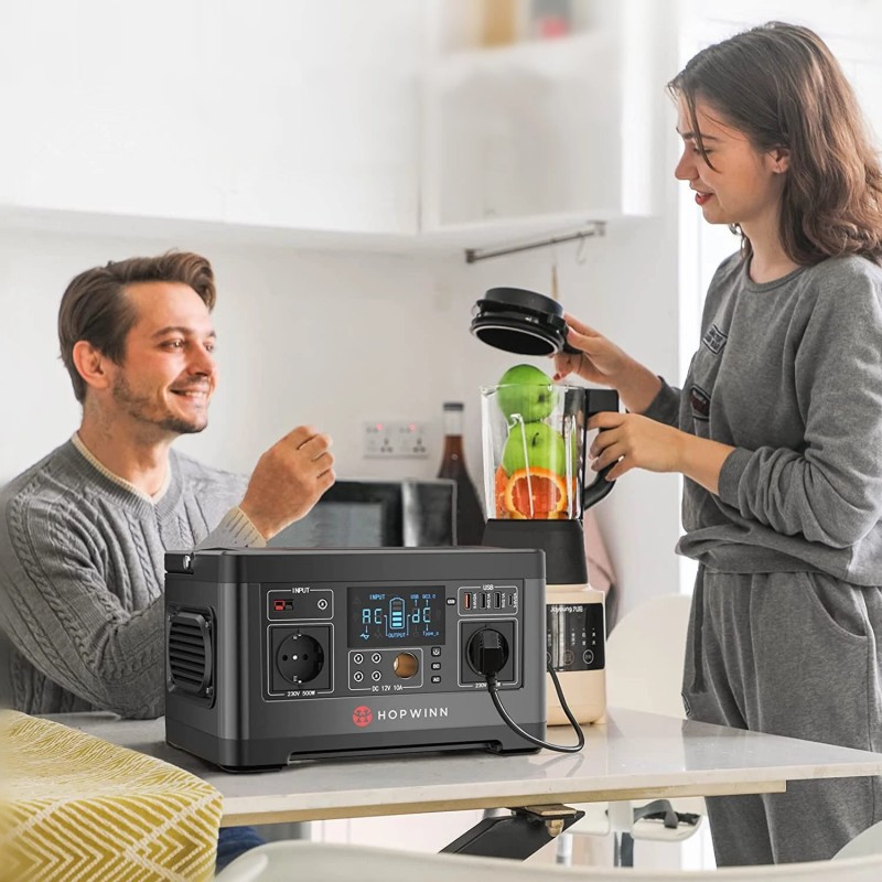 FlashFish P63 kannettava virtalähde 500 W huipputeho 1000 W aurinkogeneraattori retkeilyyn