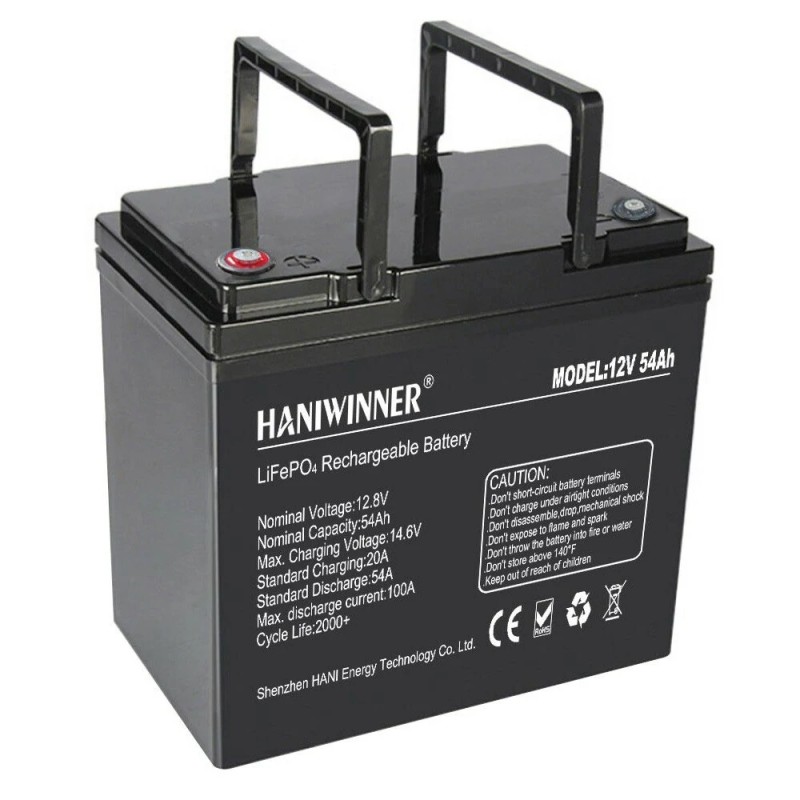 HANIWINNER 12 8V 54Ah LiFePO4 akku 691 2Wh varavirtapaketti BMS IP55