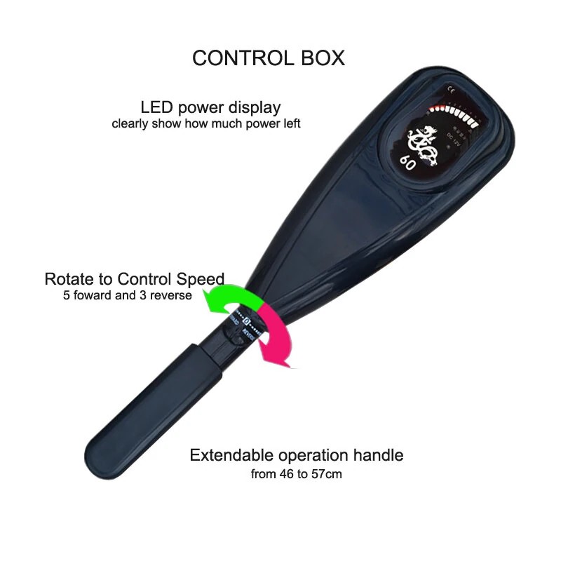 JIANLONG 86 paunan sähköperämoottori kalastusveneeseen led-akunäytöllä ja potkurilla