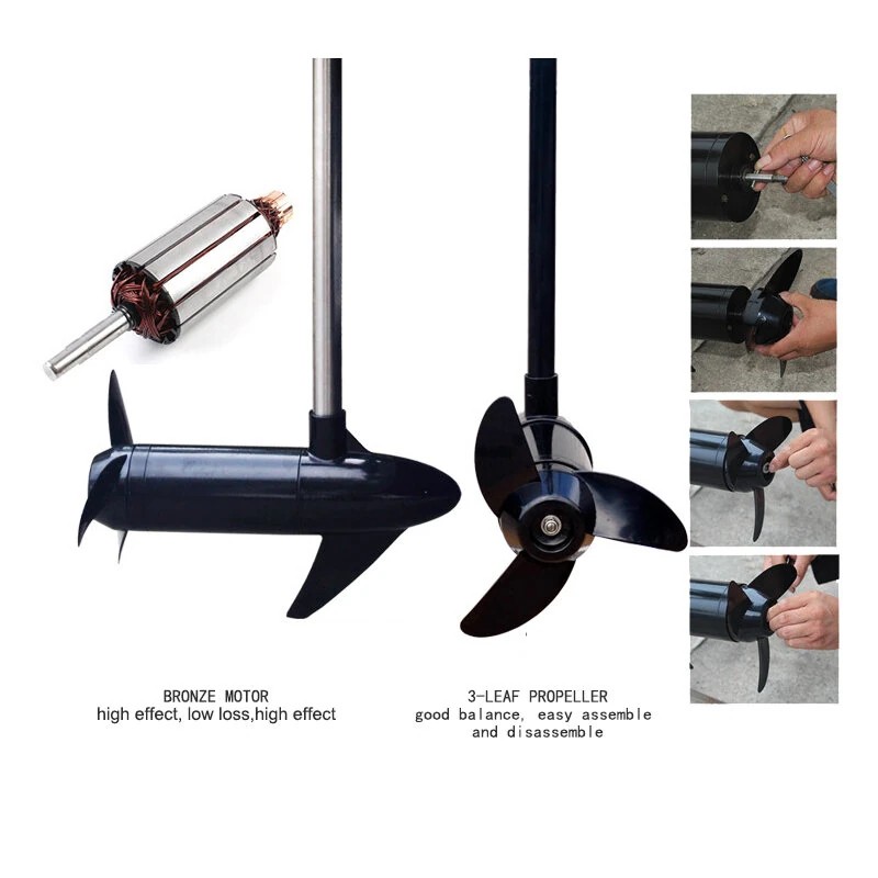 JIANLONG 86 paunan sähköperämoottori kalastusveneeseen led-akunäytöllä ja potkurilla