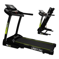 LIFEFIT TM5250 taittuva juoksumatto 3hv enimmäisnopeus 17km h 120kg maksimikantavuus bluetooth yhteys led näyttö kotikuntoiluun