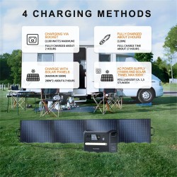 TALLPOWER V2400 kannettava virtalähde 2160Wh LiFePO4 2400W UPS aurinkolataus PD 100W led