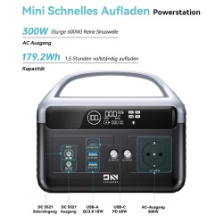 DaranEner NEOZ 300W (600W huippu) 179,2Wh 56000mAh kannettava varavirtalaite EU-pistoke