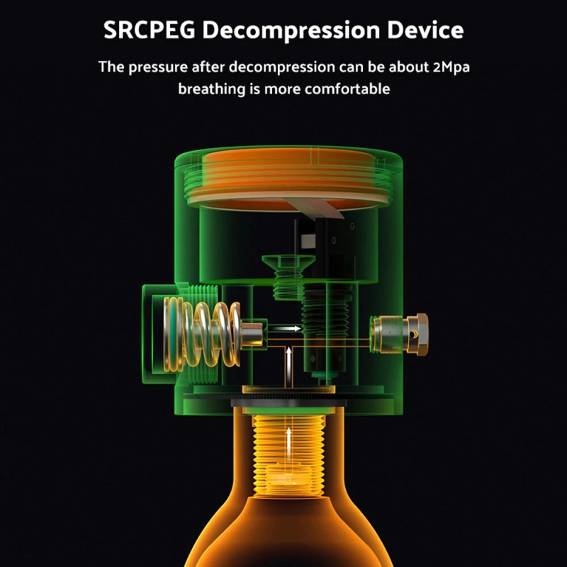 SMACO S500 0,7 l pieni sukellussäiliö kevyt kannettava snorklaukseen ja sukellukseen