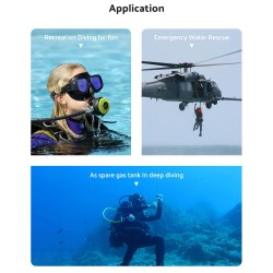 SMACO S400Plus yhden litran pieni sukelluspullo sukellusvaruste hengityslaite säilytyslaukulla