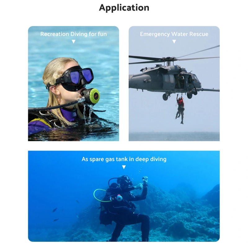 SMACO S400Plus yhden litran pieni sukelluspullo sukellusvaruste hengityslaite säilytyslaukulla