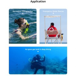 SMACO S300Plus 0,5 l pieni sukelluspullo täytettävä snorklausvarapullo