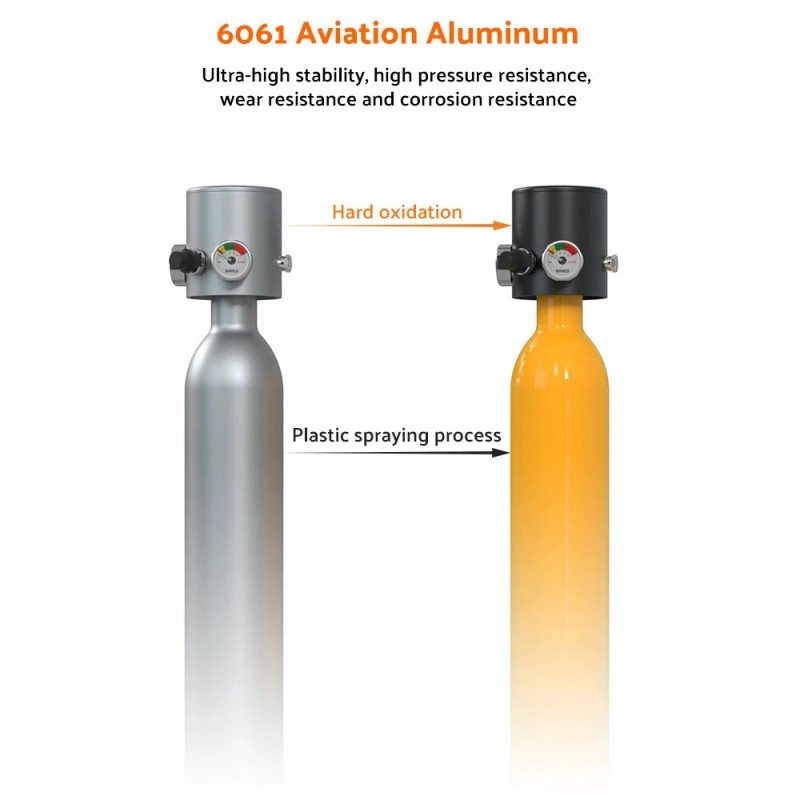 SMACO S300Plus 0,5 l pieni sukelluspullo täytettävä snorklausvarapullo