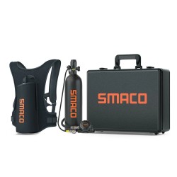 SMACO S700 Plus 2L sukelluspullo hengityssuojain reppu alumiiniseoskotelo