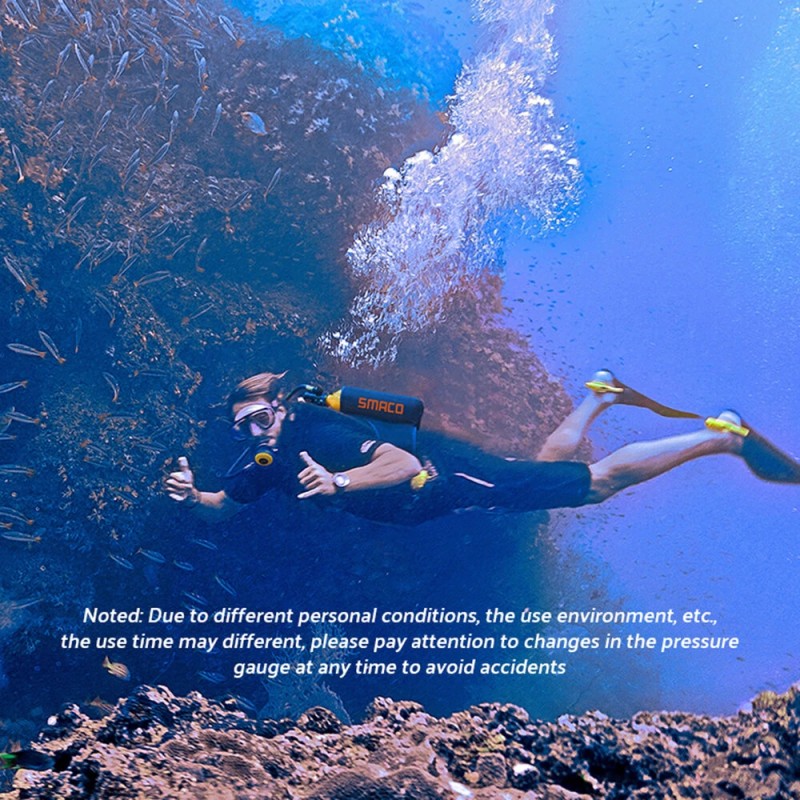 SMACO S700 Plus 2L sukelluspullo hengityssuojain reppu alumiiniseoskotelo