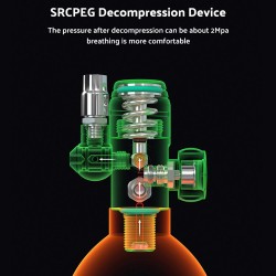 SMACO S700 Plus 2L sukelluspullo hengityssuojain reppu alumiiniseoskotelo