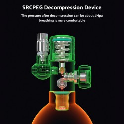 SMACO S400 1L sukellusilmapullo pieni sukeltamiseen hätäpelastukseen ammattilaisille ja harrastajille