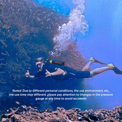 SMACO S400 1L sukellusilmapullo pieni sukeltamiseen hätäpelastukseen ammattilaisille ja harrastajille