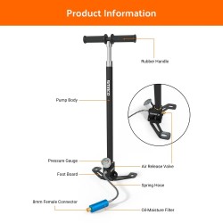 SMACO uuden sukupolven korkeapaineinen käsipumppu aktiivihiilisuodattimella alumiinirakenteella