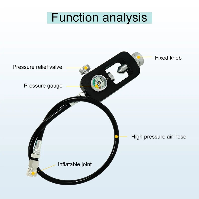 SMACO alumiininen sukellusilmasäiliön täyttösovitin G5/8 korkeapaine O-rengas